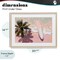 Stupell Industries Blush Pink Surfboard & Palm Framed Print Under Glass, design by Jacky Ngan